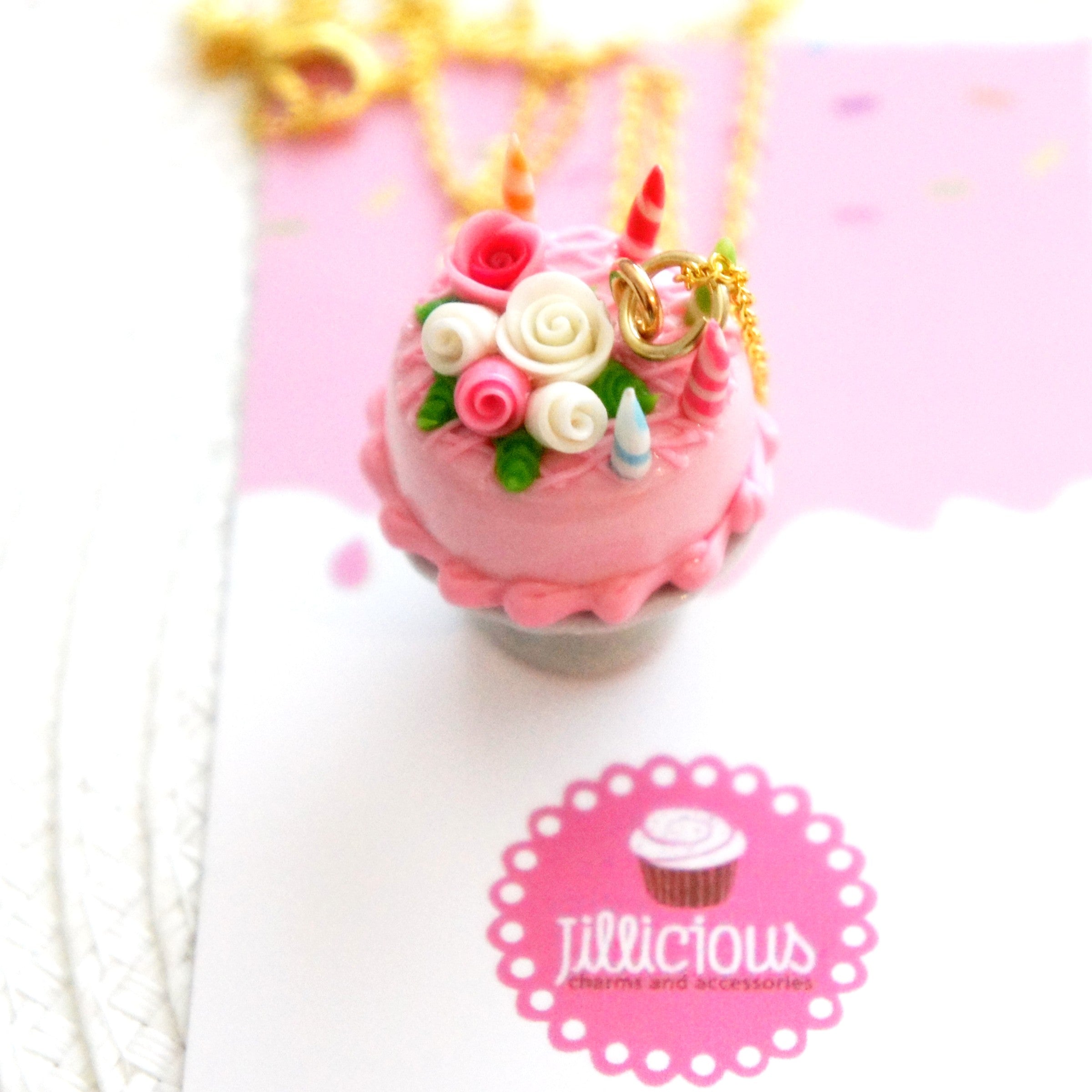 Happy Birthday Cake Necklace