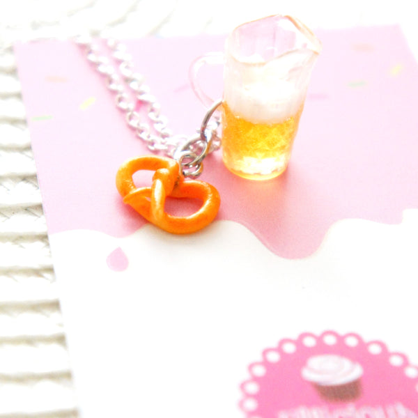 Pretzel and Beer Necklace