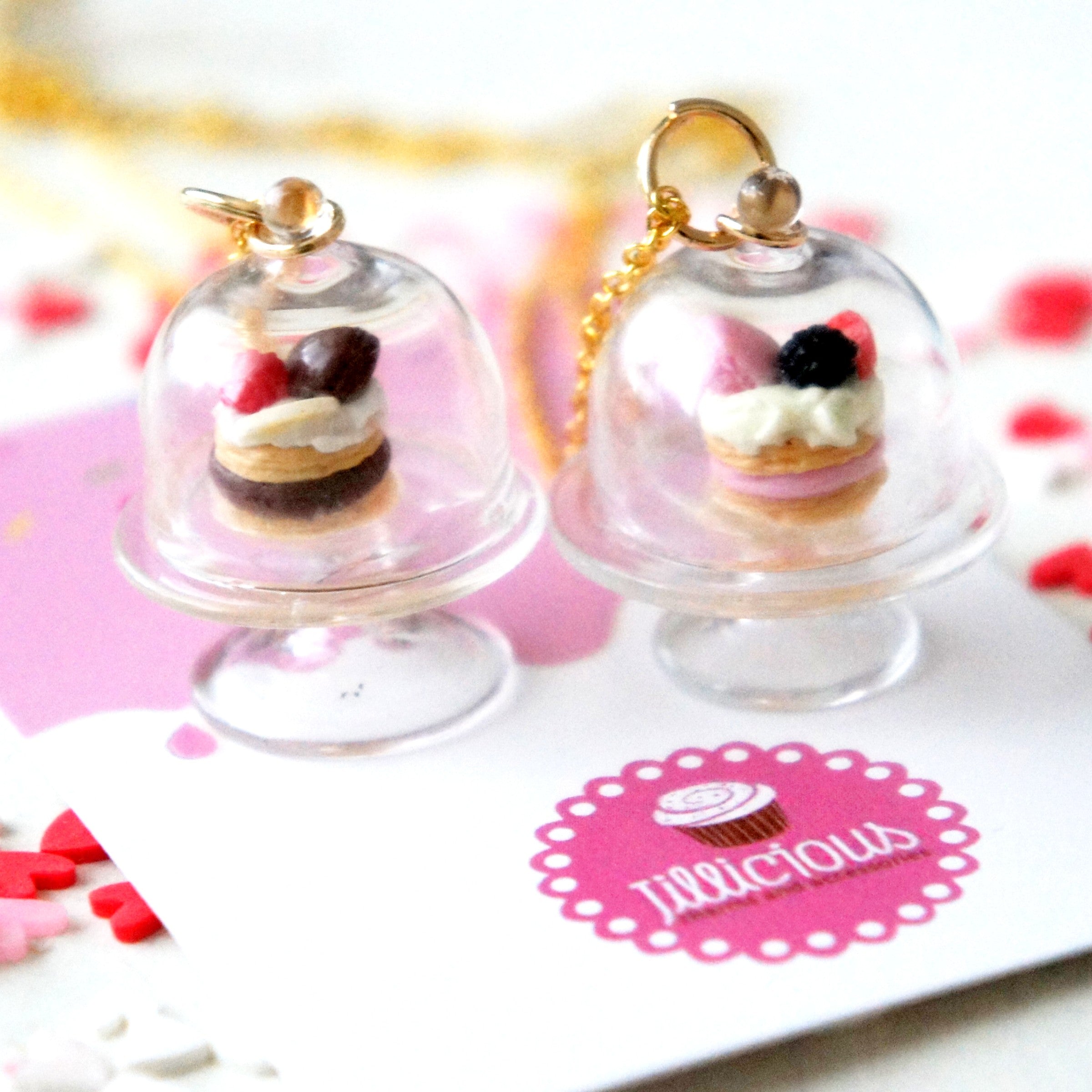 French Macaron Cake Necklace