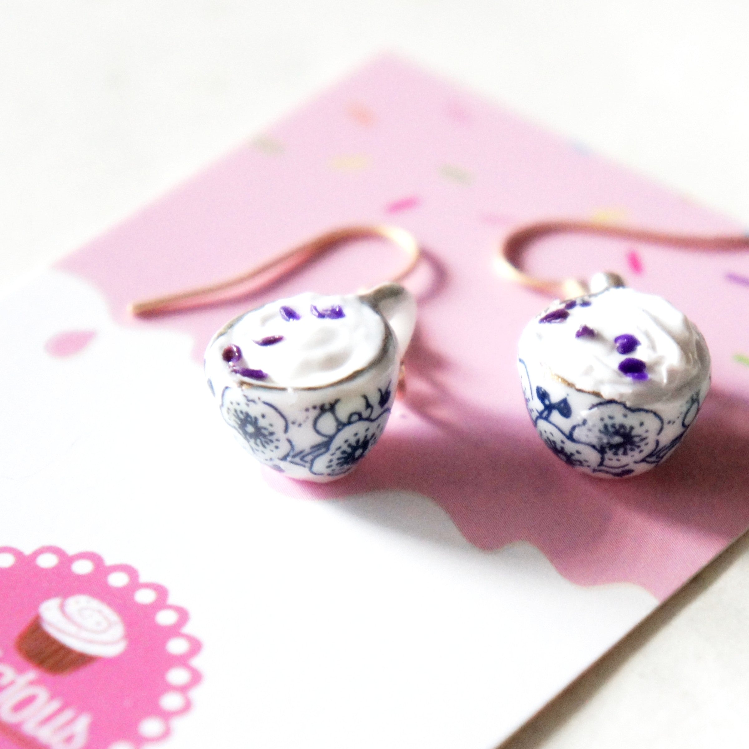 London Fog Latte Dangling Earrings