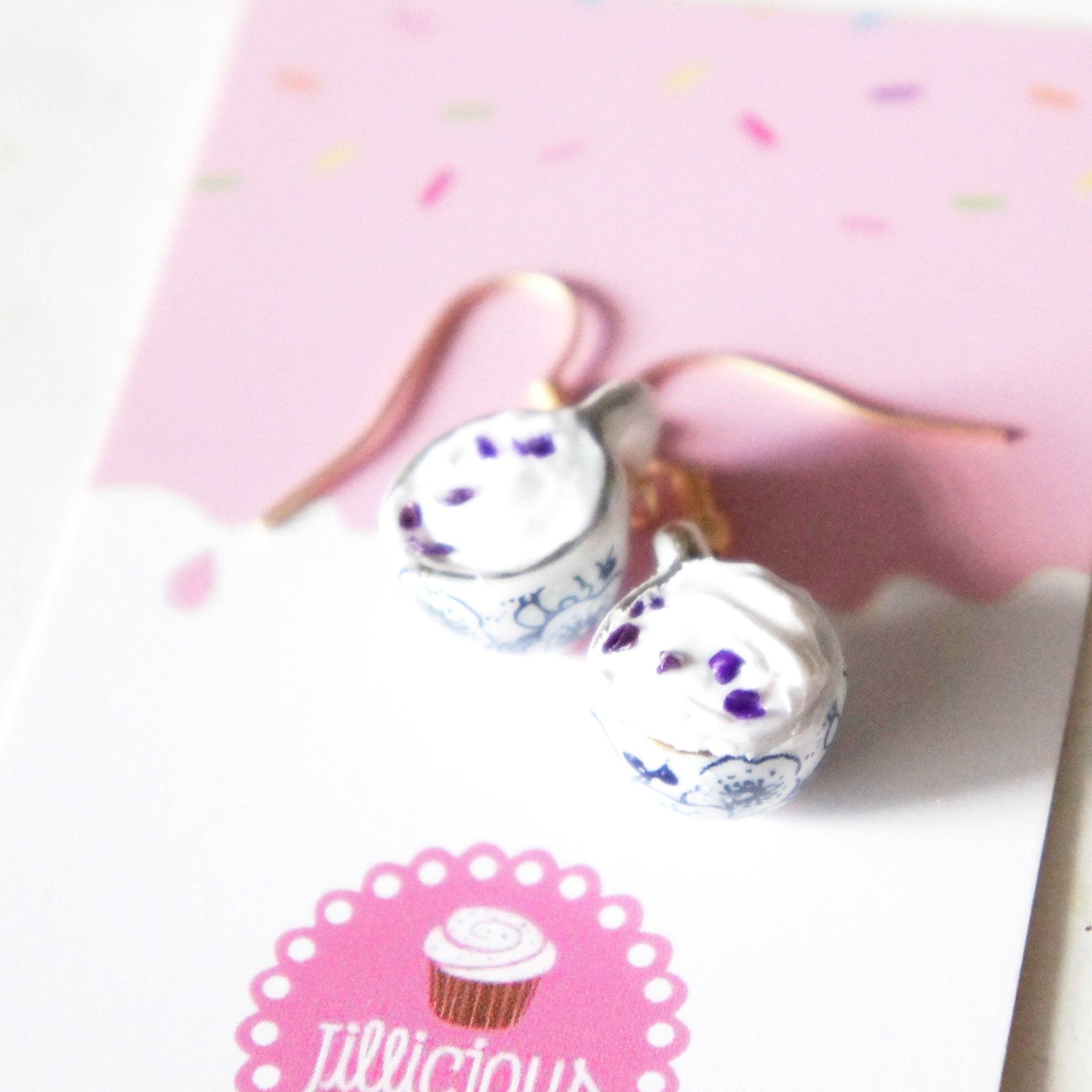 London Fog Latte Dangling Earrings