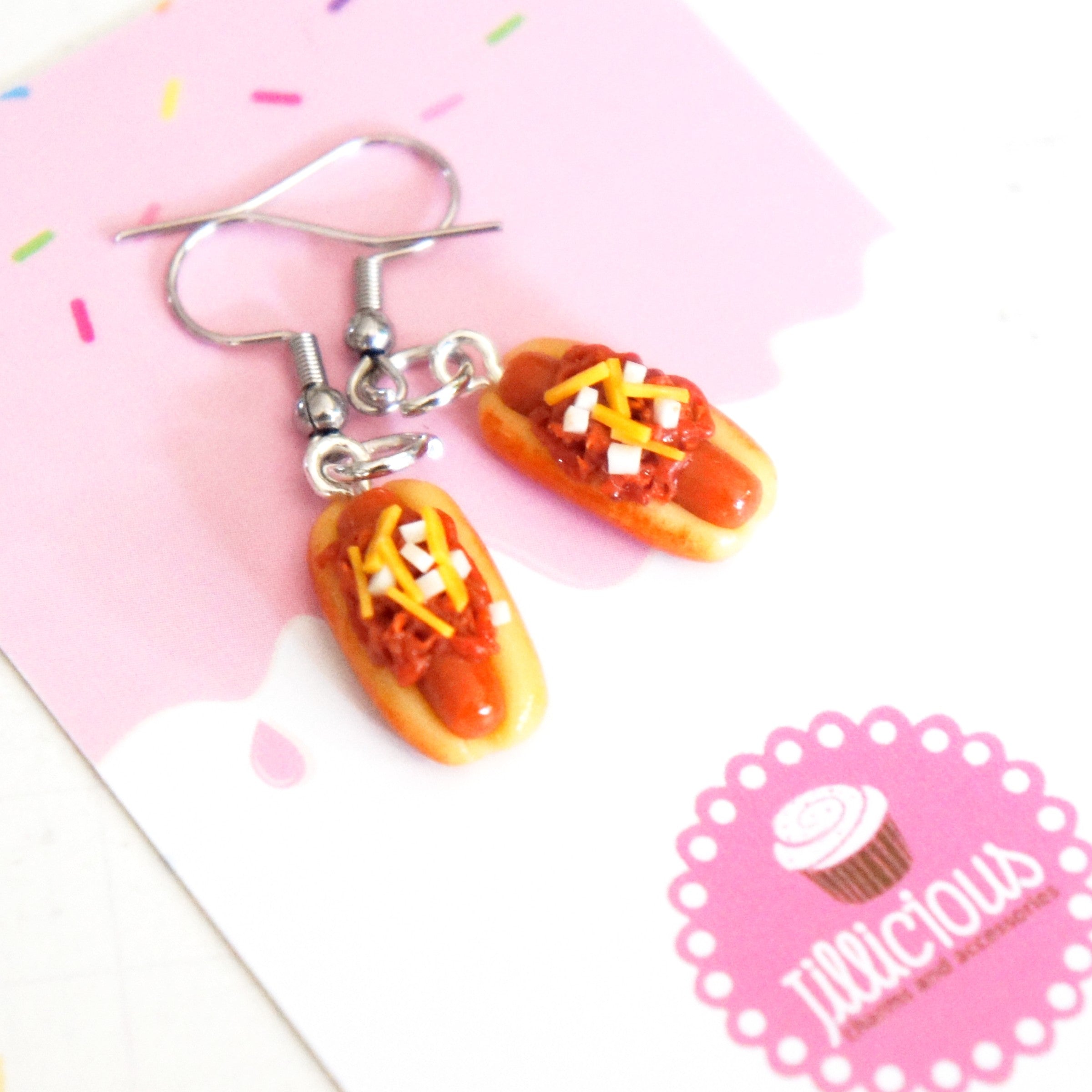 Chilidog Dangle Earrings