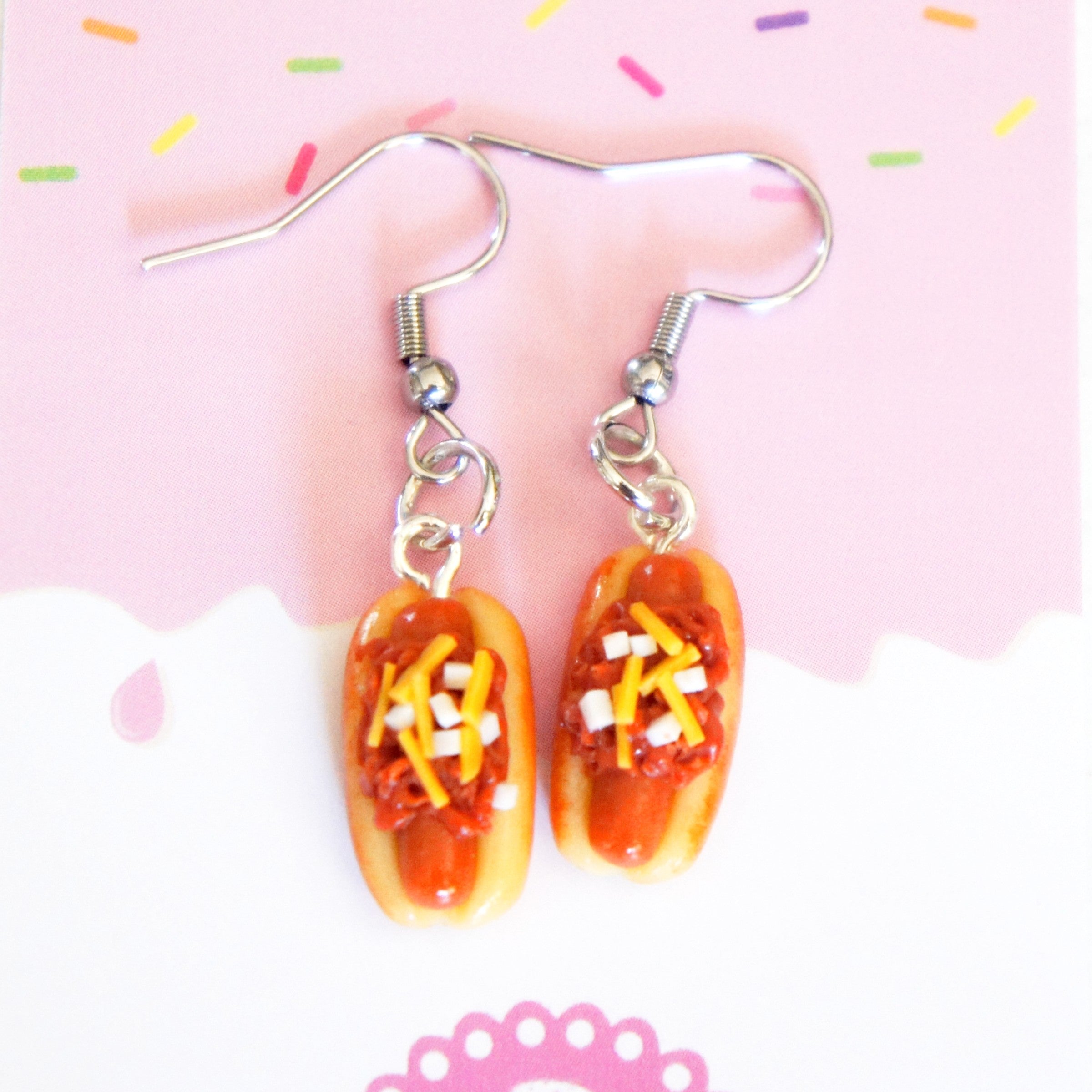 Chilidog Dangle Earrings