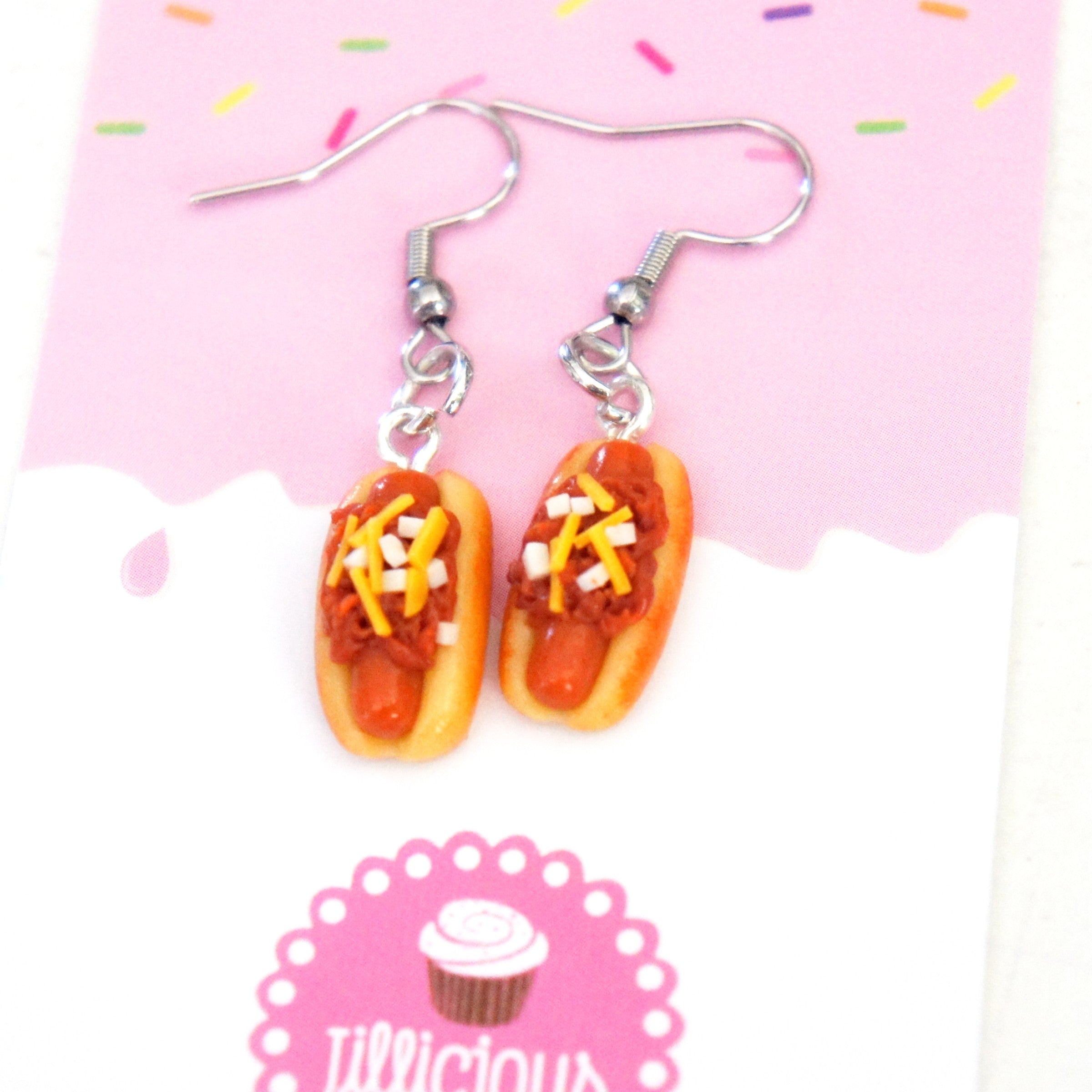 Chilidog Dangle Earrings