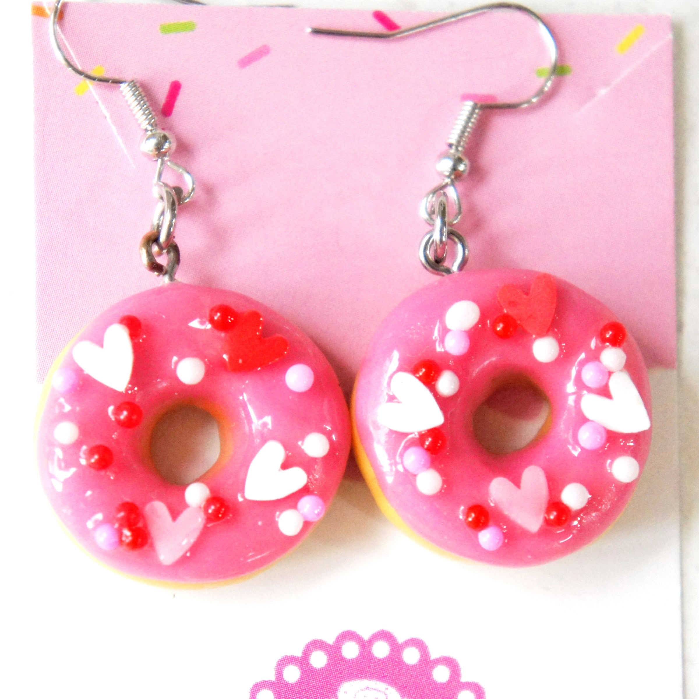 Valentine's Donuts Dangle Earrings