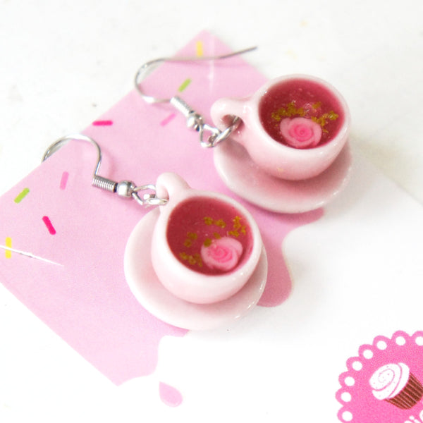 Rose Tea Dangle Earrings