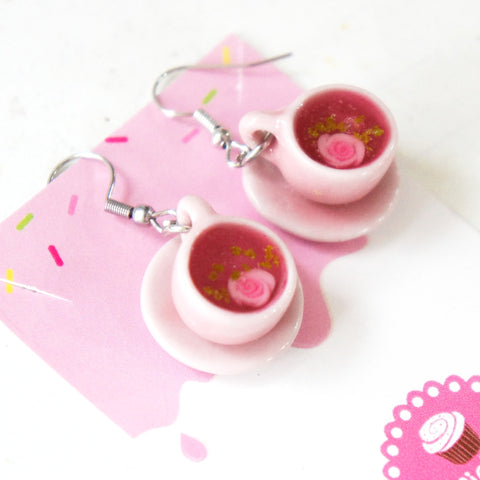 Rose Tea Dangle Earrings