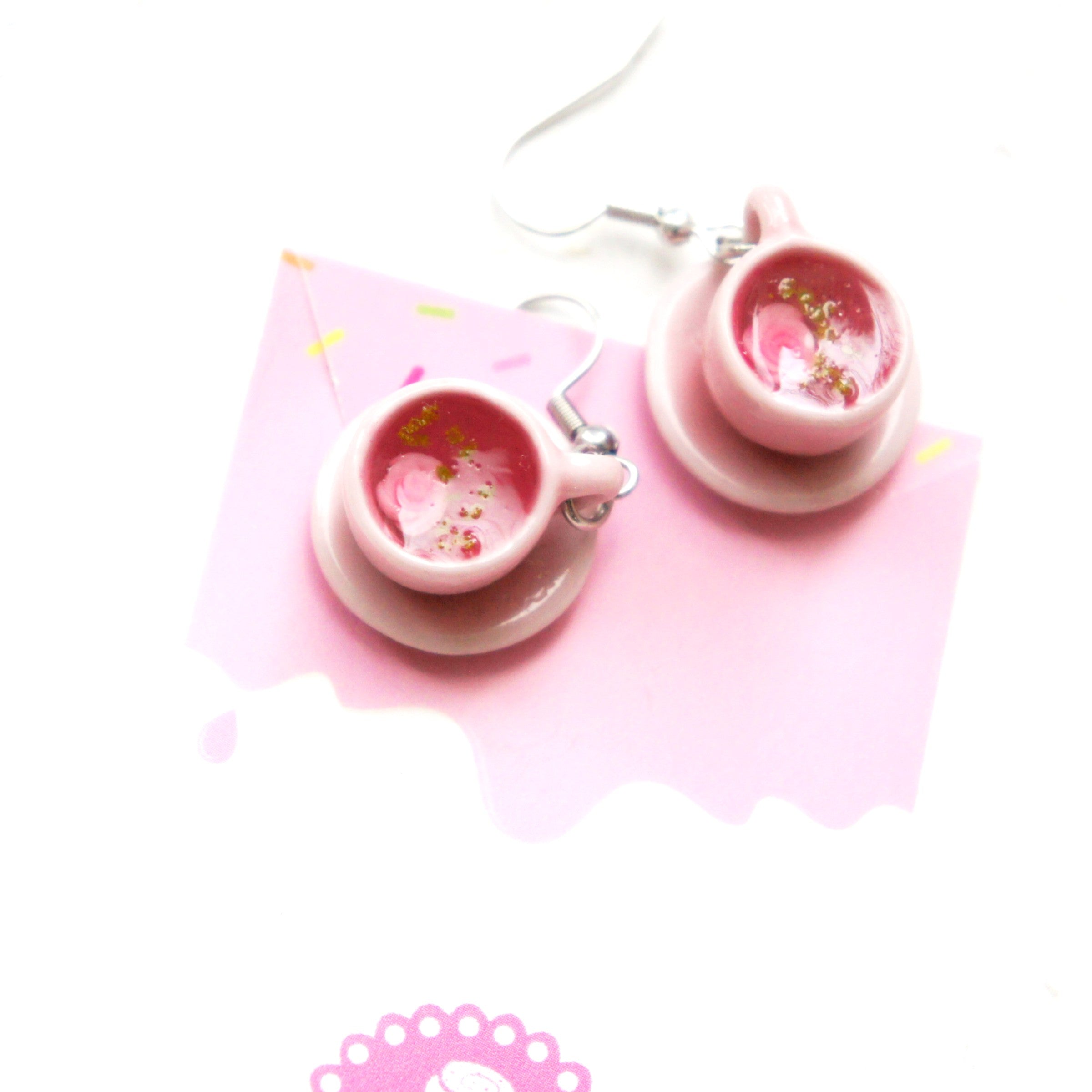 Rose Tea Dangle Earrings