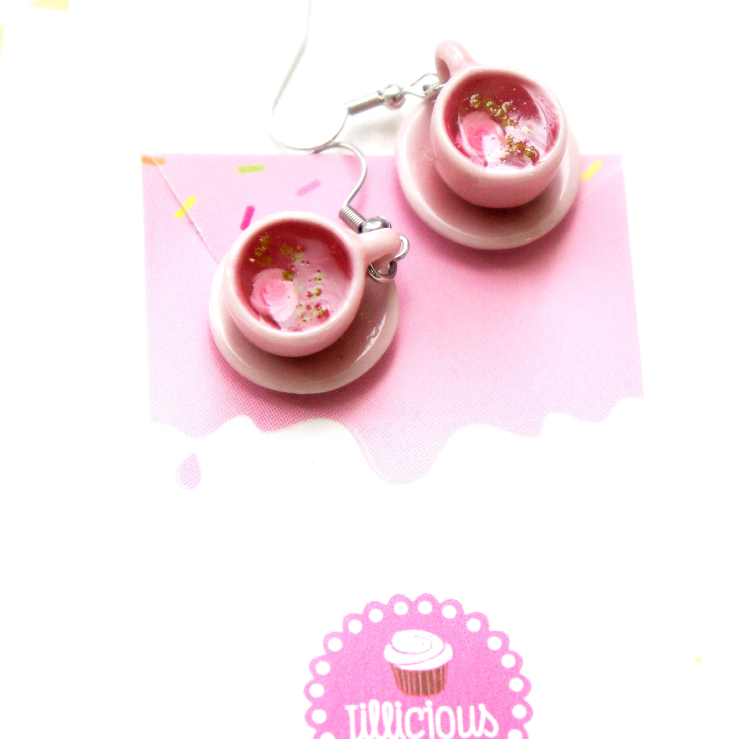 Rose Tea Dangle Earrings