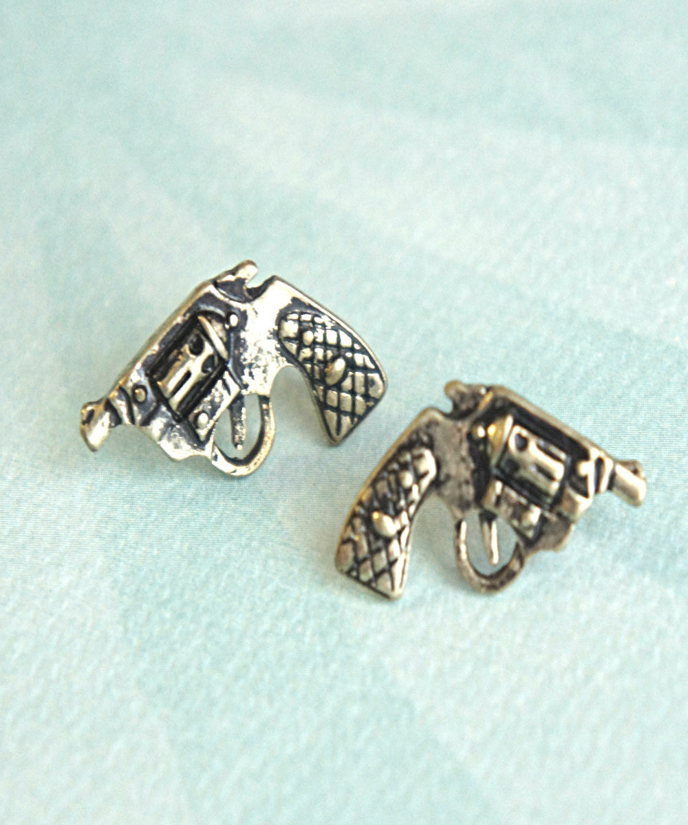 Pistol Stud Earrings - Jillicious charms and accessories