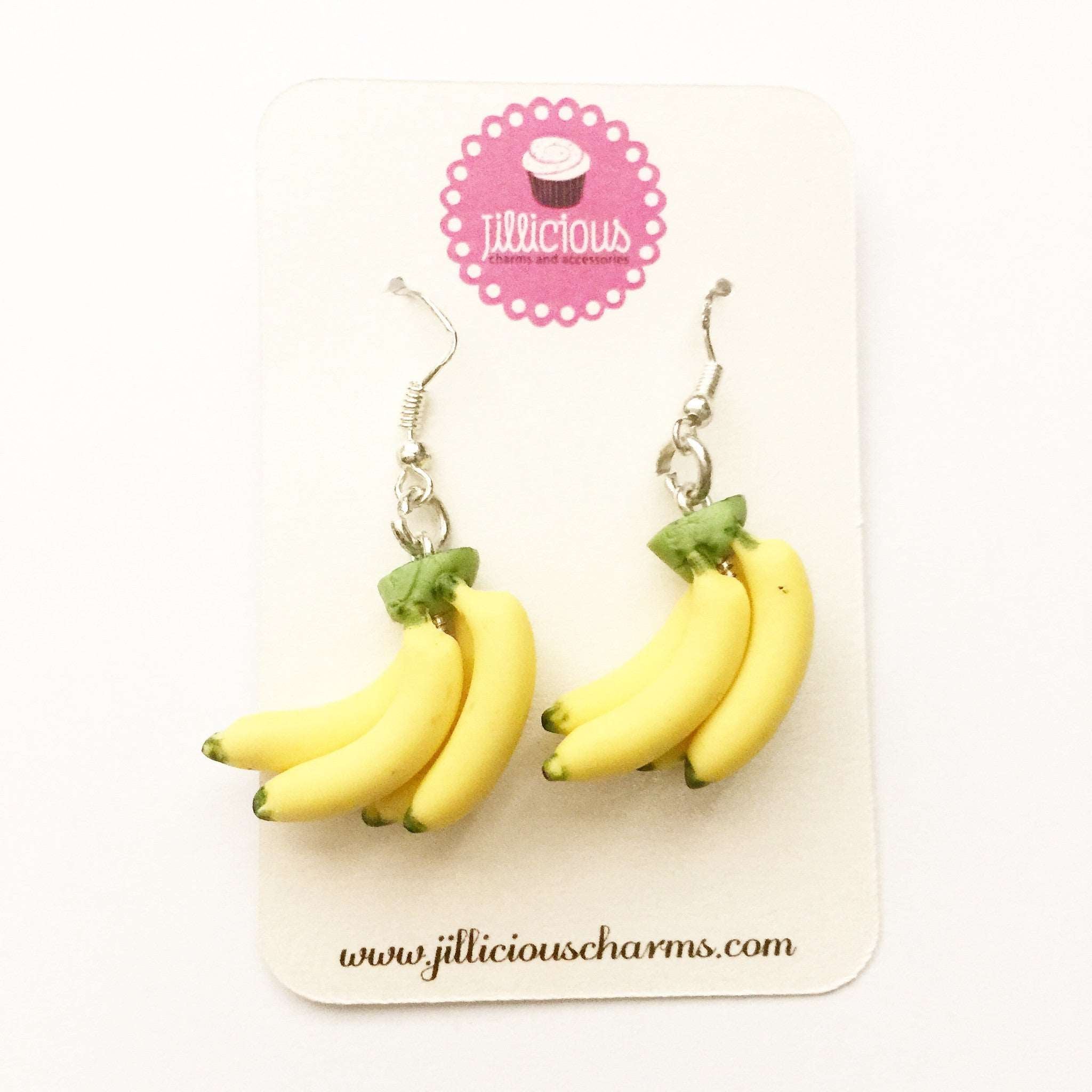 Banana Bunch Dangle Earrings - Jillicious charms and accessories