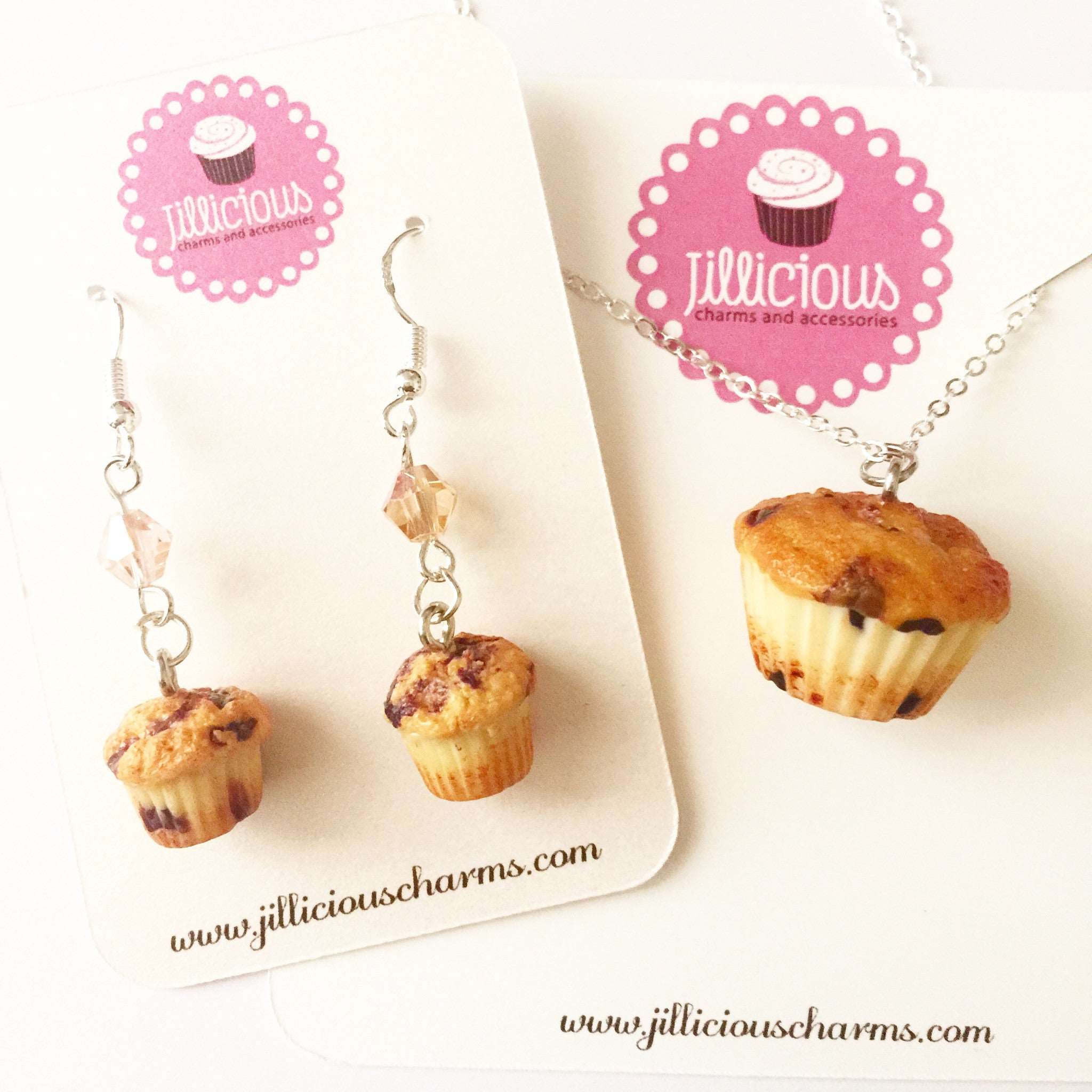 Blueberry Muffin Necklace - Jillicious charms and accessories