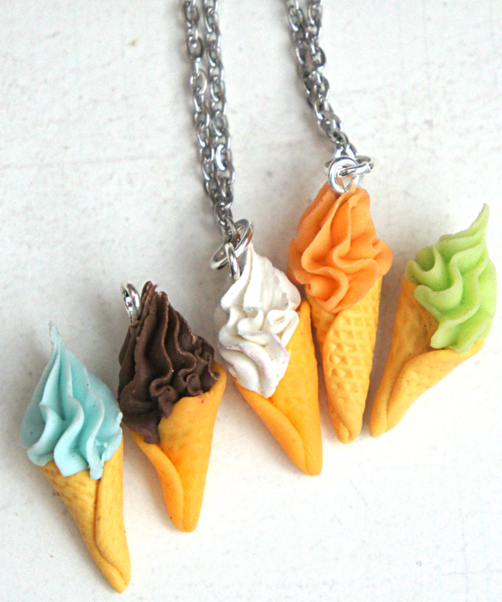 Soft Serve Ice Cream Necklace - Jillicious charms and accessories