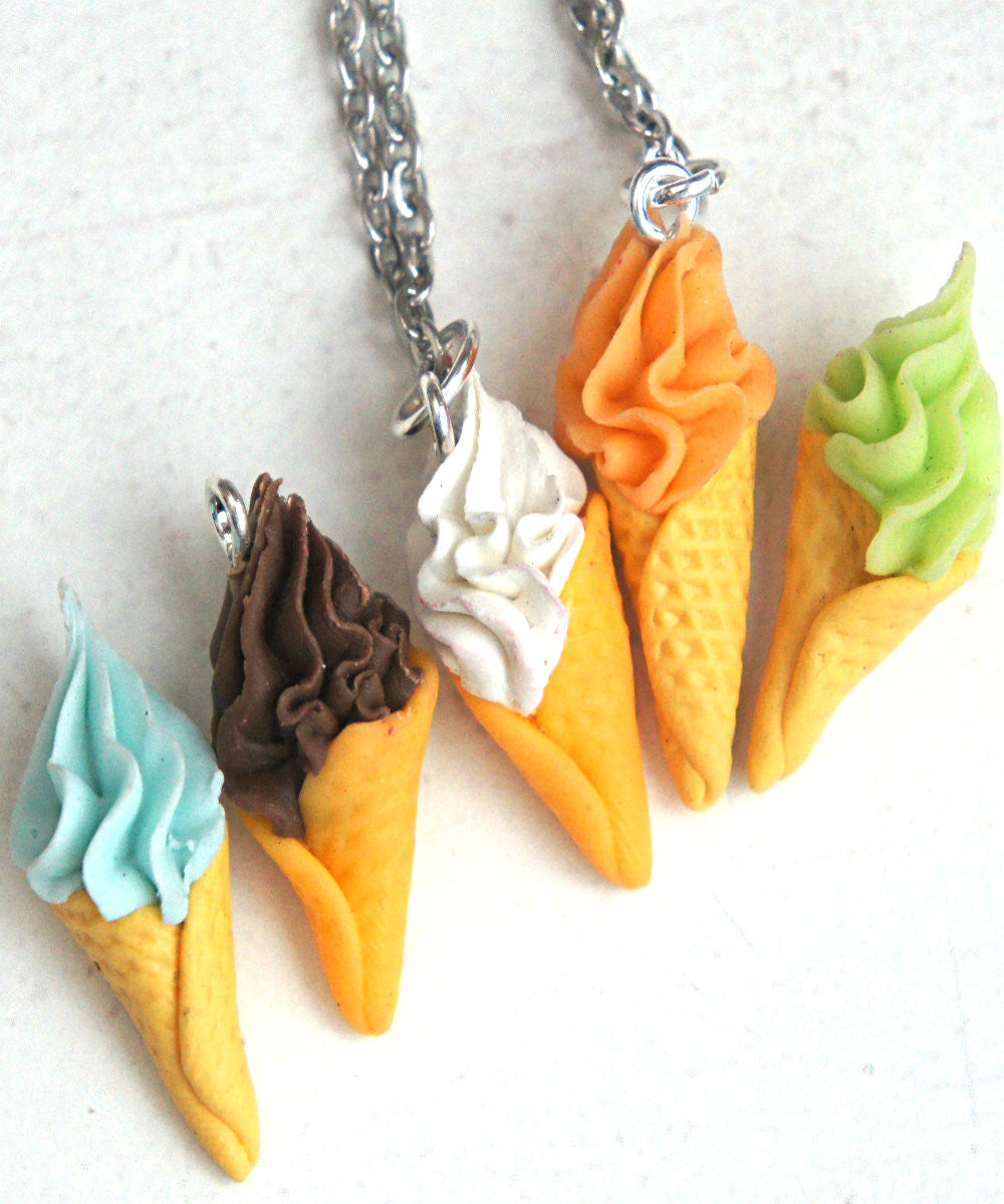 Soft Serve Ice Cream Necklace - Jillicious charms and accessories