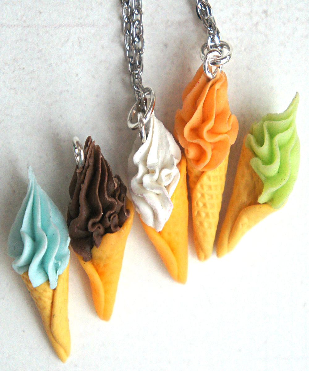 Soft Serve Ice Cream Necklace - Jillicious charms and accessories