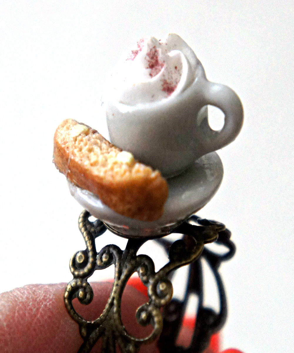 Biscotti and Hot Chocolate Ring - Jillicious charms and accessories