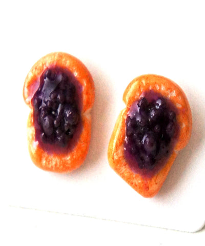 Jelly Bread Toast Stud Earrings - Jillicious charms and accessories