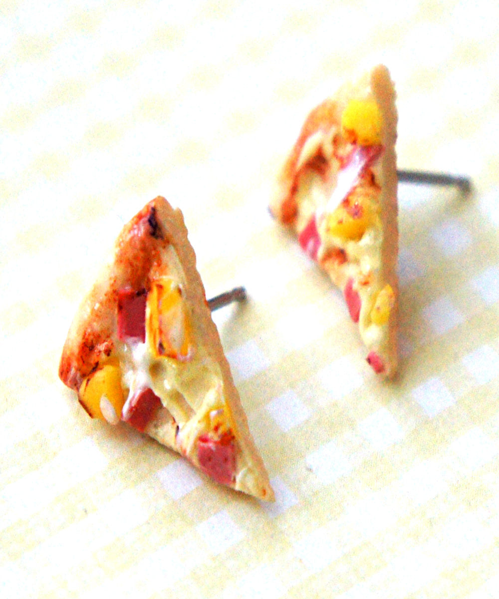Pizza Stud Earrings - Jillicious charms and accessories