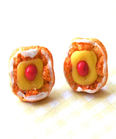 Pineapple Upside down Pastry Stud Earrings - Jillicious charms and accessories