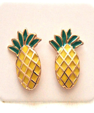 Pineapple Stud Earrings - Jillicious charms and accessories