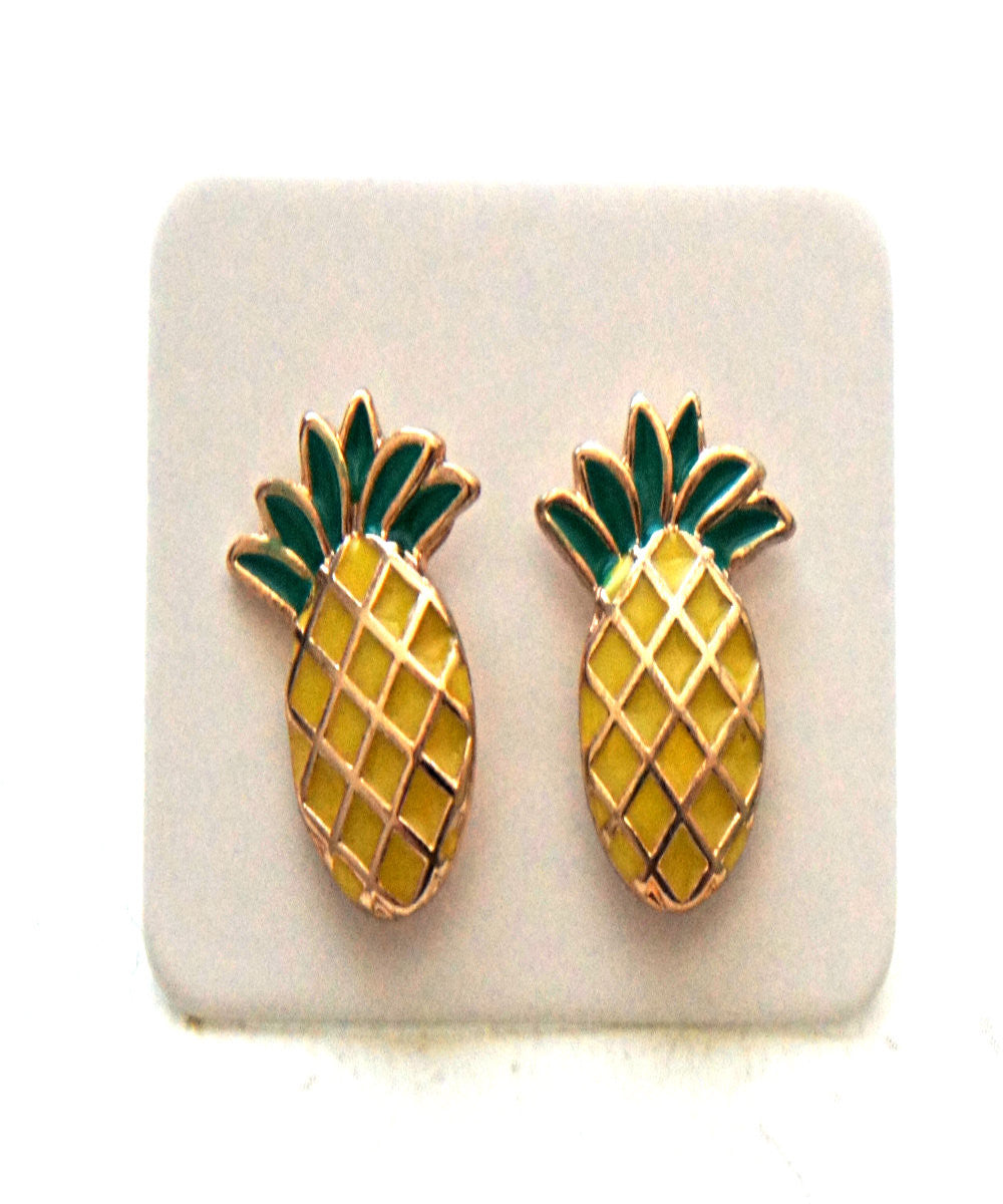 Pineapple Stud Earrings - Jillicious charms and accessories