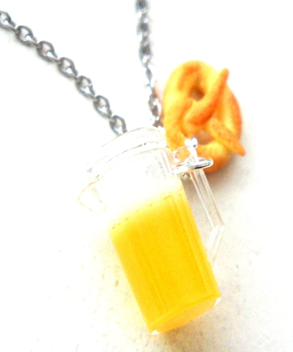 Pretzel and Beer Necklace - Jillicious charms and accessories