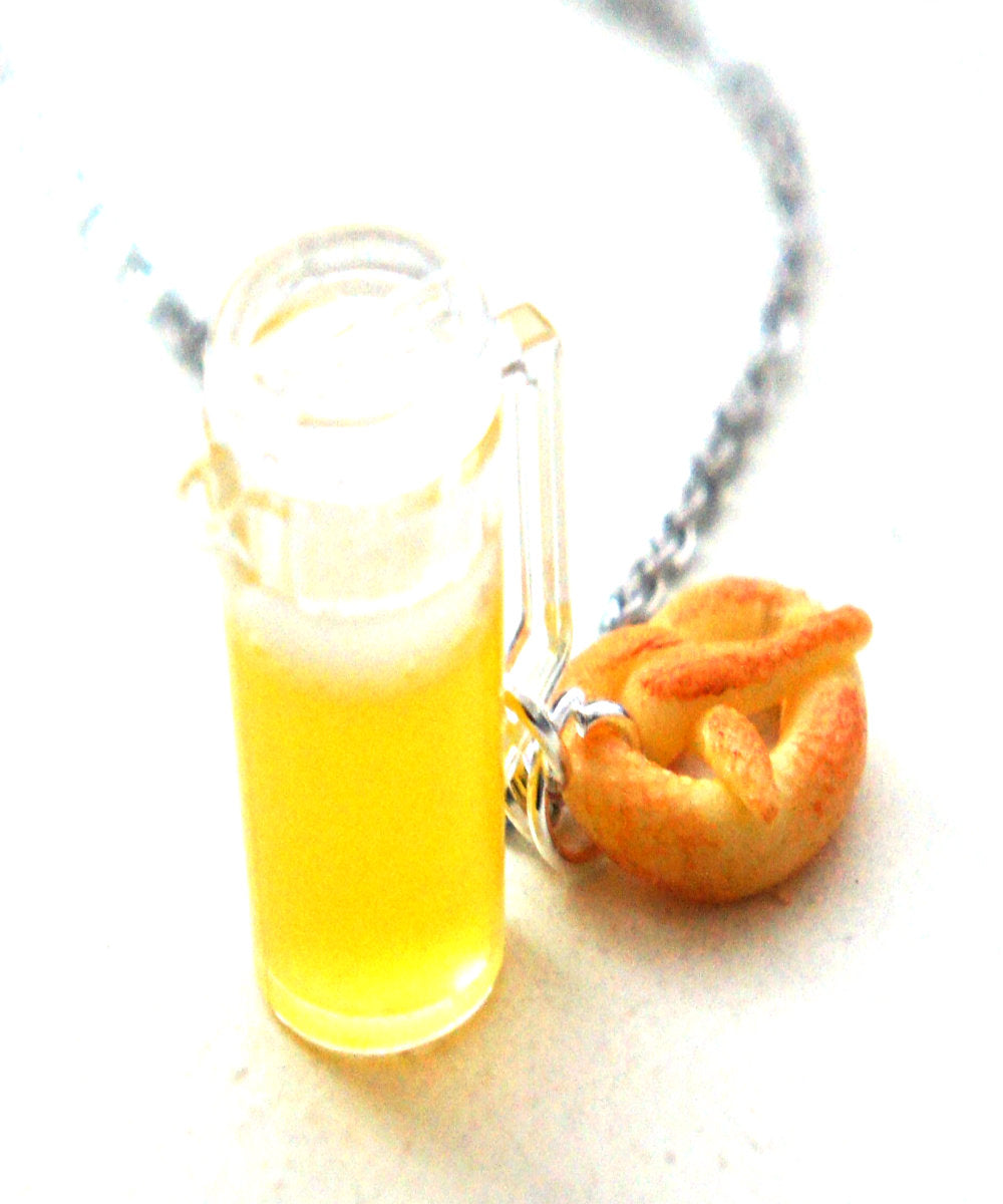 Pretzel and Beer Necklace - Jillicious charms and accessories