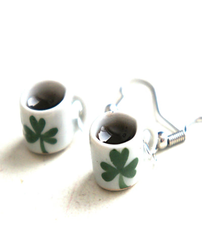 St. Paddy's Day Coffee Dangle Earrings - Jillicious charms and accessories