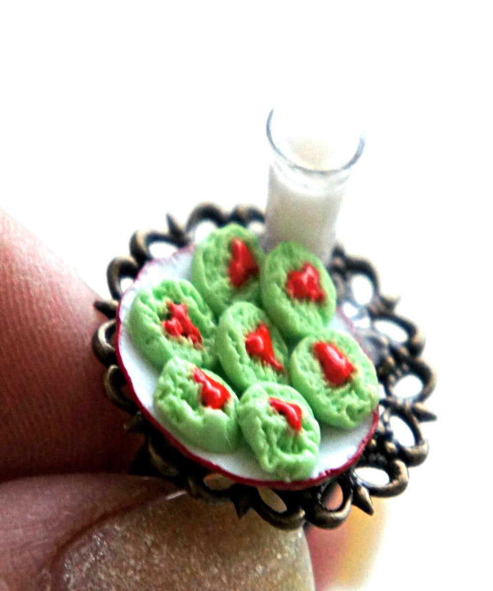 The Grinch Cookies and Milk Ring - Jillicious charms and accessories