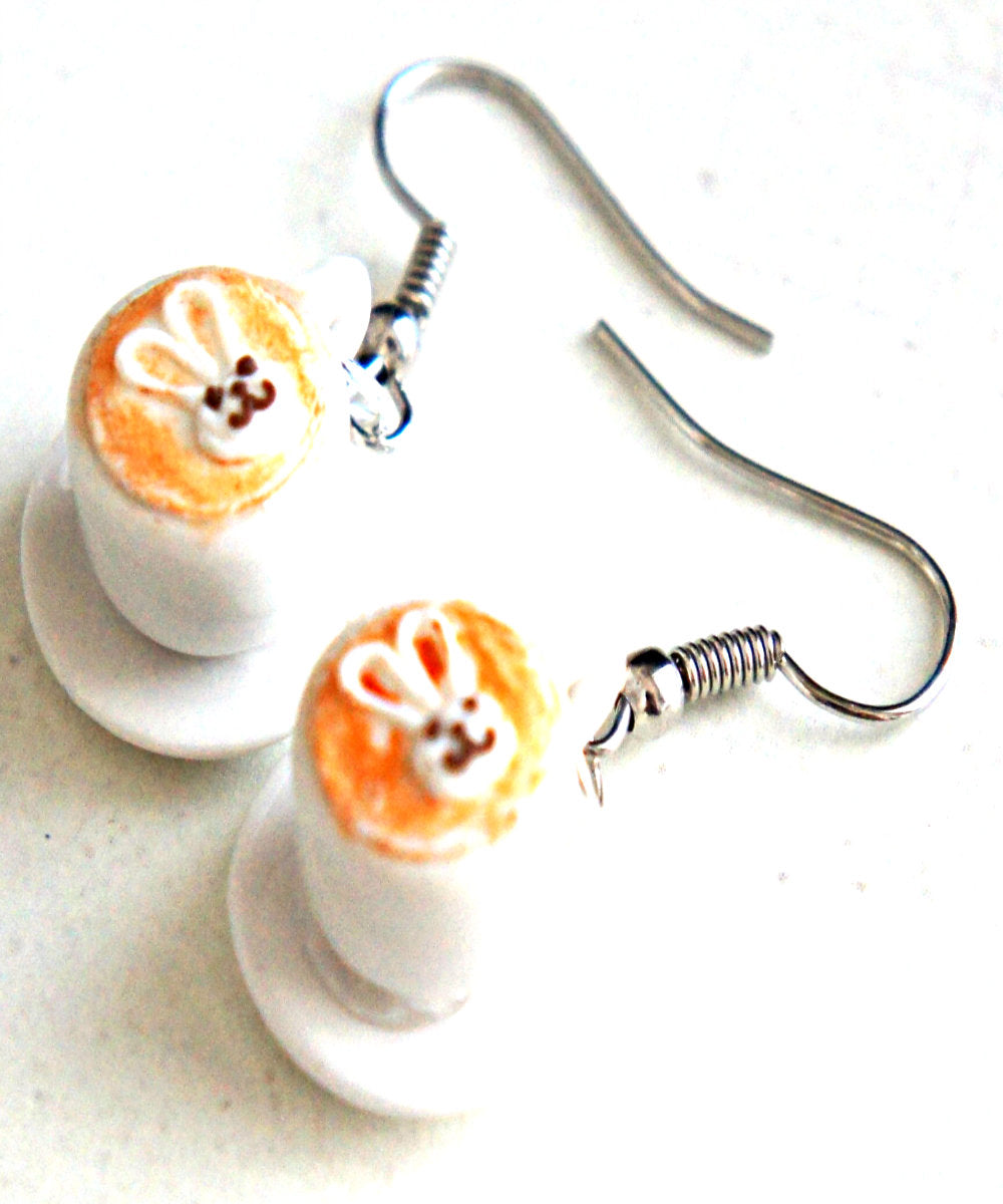 Cute Bunny Latte Dangle Earrings - Jillicious charms and accessories