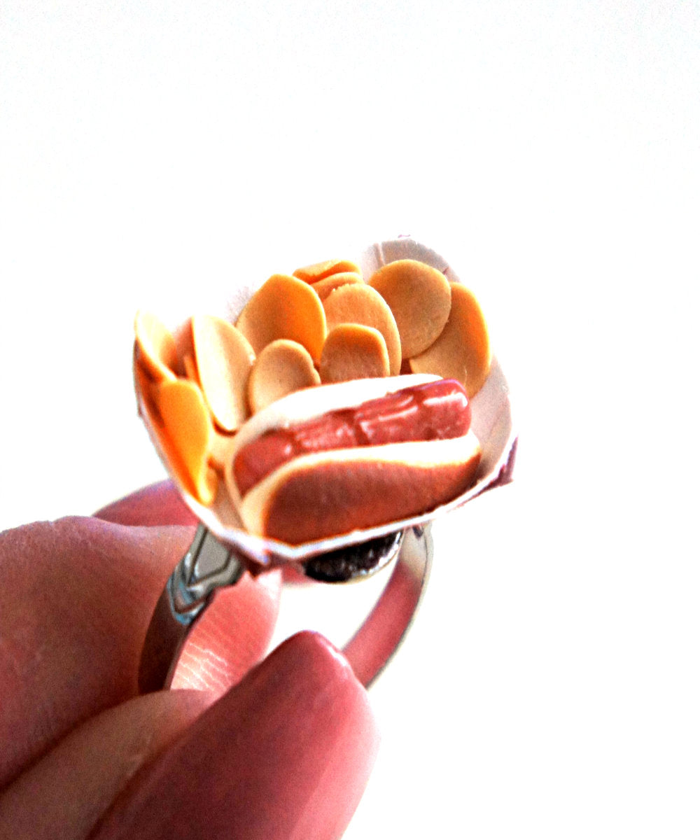 Hotdog and Chips Ring - Jillicious charms and accessories