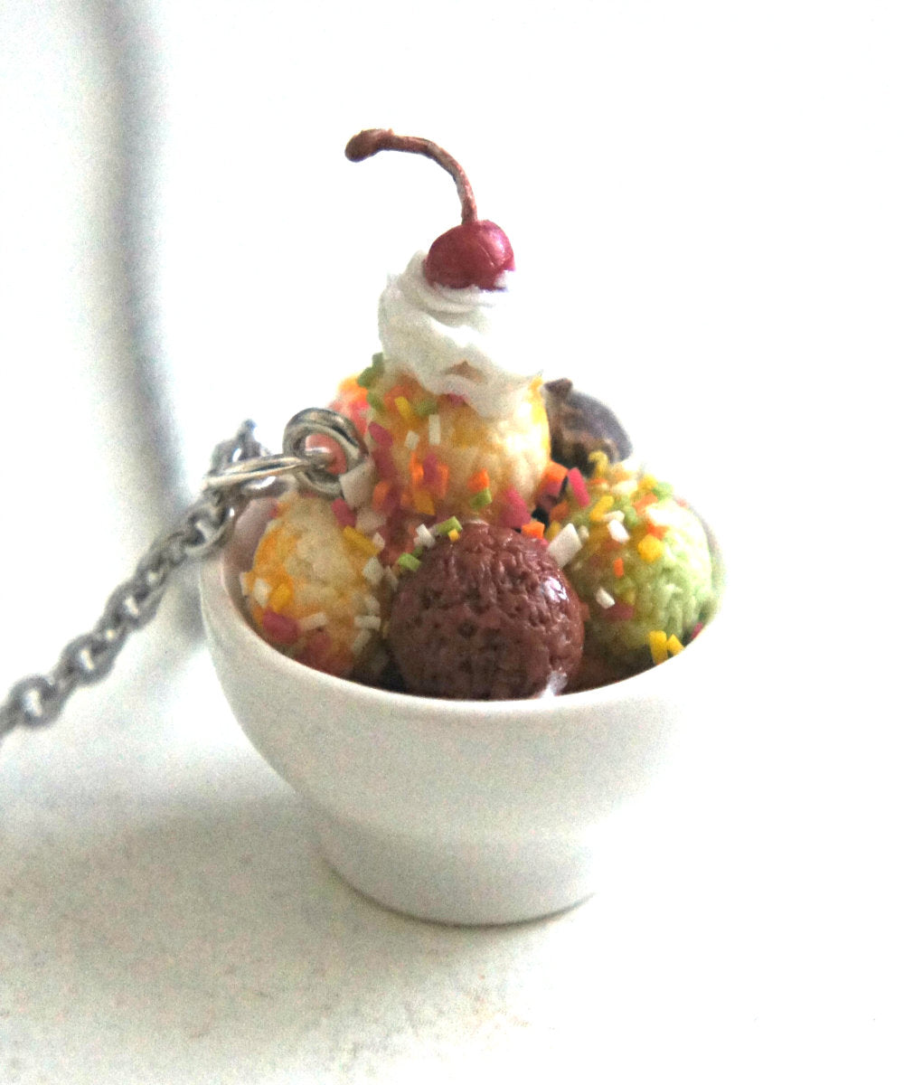 Ice Cream Sundae Necklace - Jillicious charms and accessories