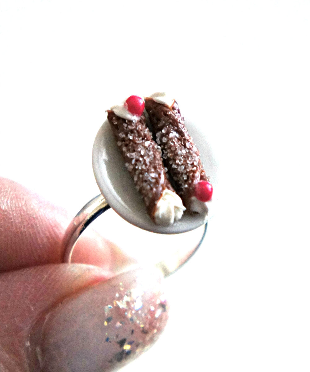 Chocolate Cannoli Ring - Jillicious charms and accessories