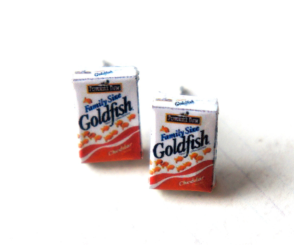 Goldfish Crackers Box Earrings - Jillicious charms and accessories