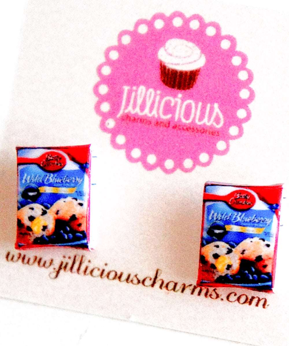 Blueberry Muffin Box Earrings - Jillicious charms and accessories