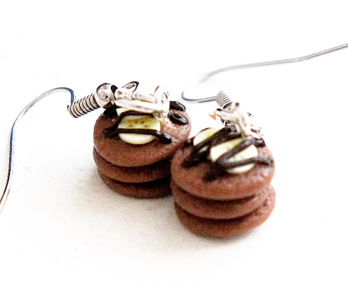 Nutella Banana Pancakes Dangle Earrings - Jillicious charms and accessories