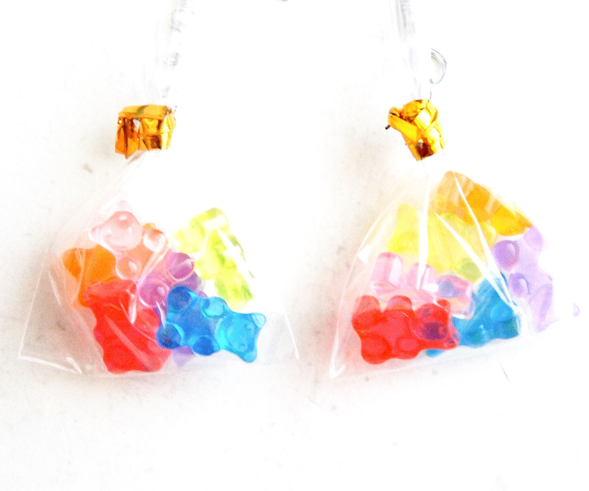 Gummy Bear Bags Dangle Earrings - Jillicious charms and accessories