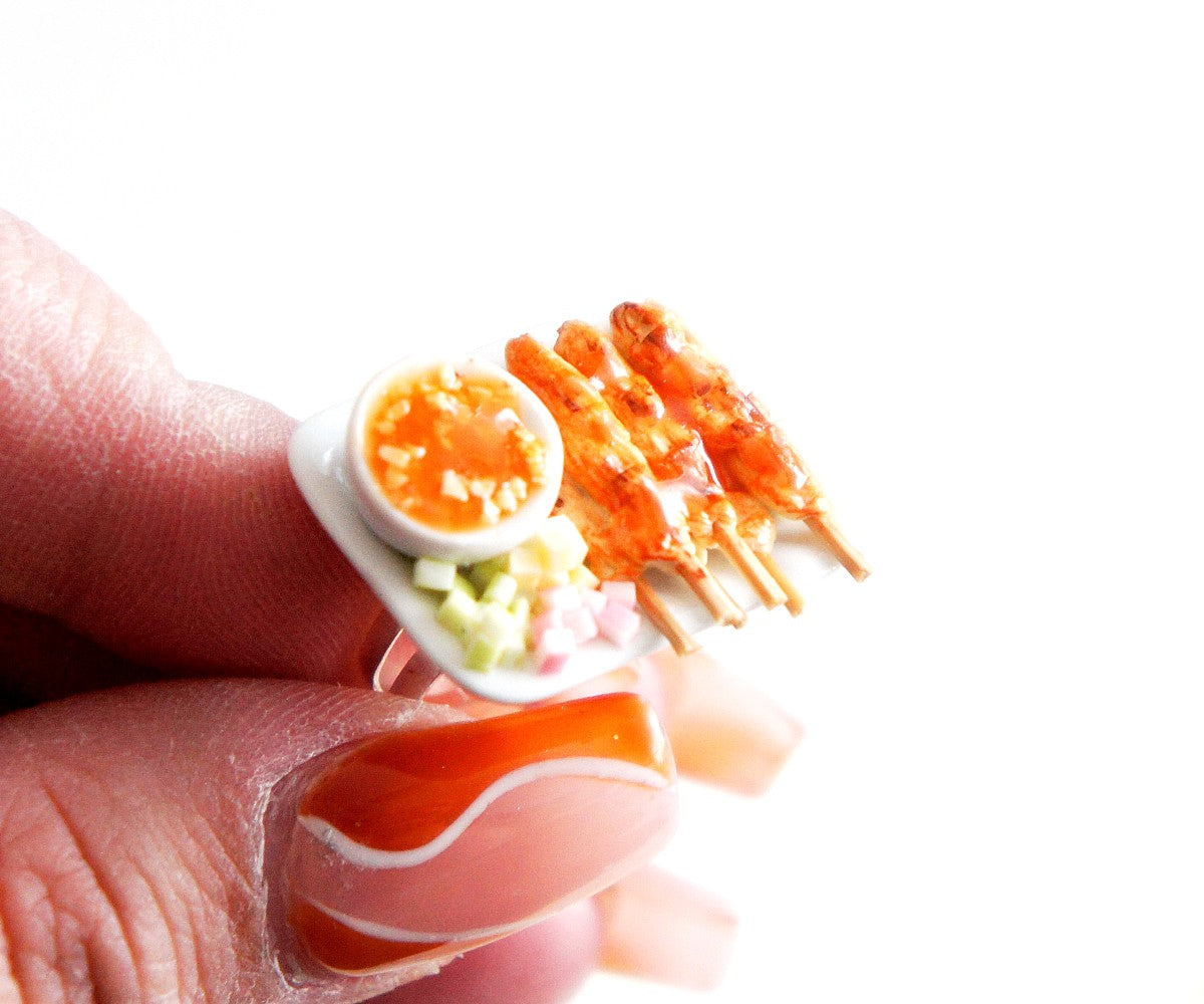 Chicken Satay RIng - Jillicious charms and accessories