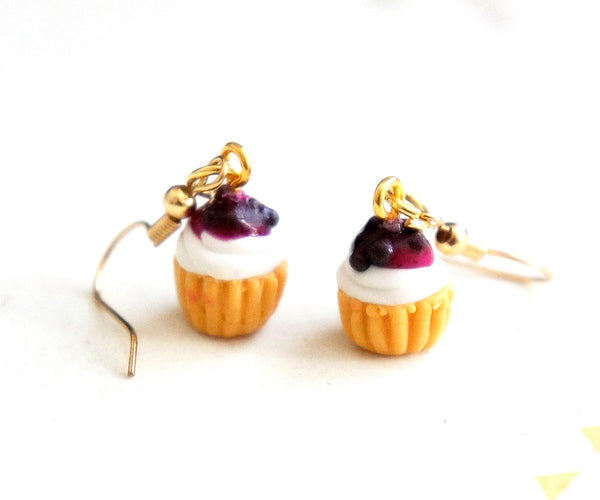 Blueberry Cupcakes Dangle Earrings - Jillicious charms and accessories