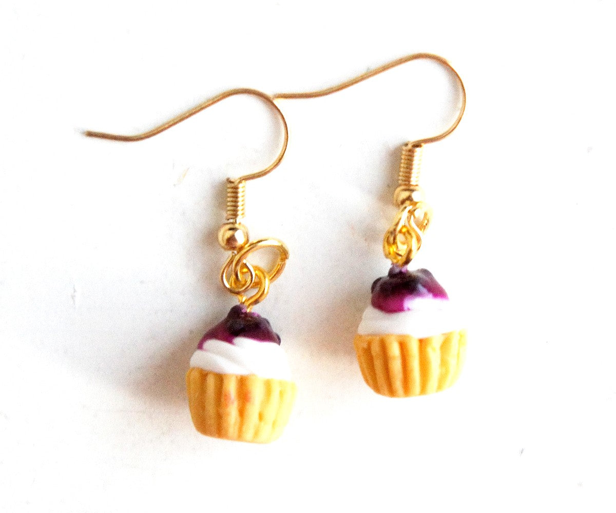 Blueberry Cupcakes Dangle Earrings - Jillicious charms and accessories