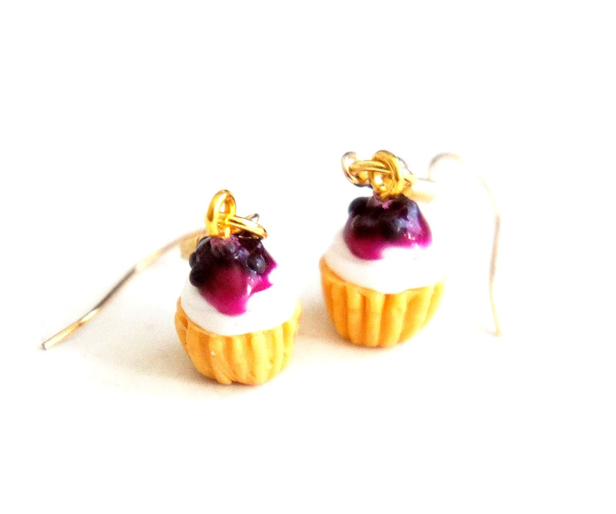 Blueberry Cupcakes Dangle Earrings - Jillicious charms and accessories