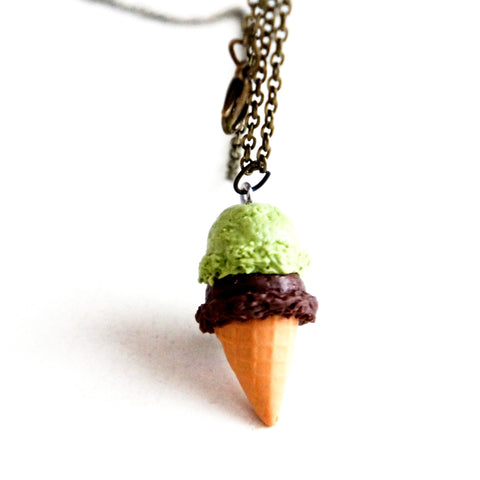 Green Tea Chocolate Ice Cream Necklace - Jillicious charms and accessories