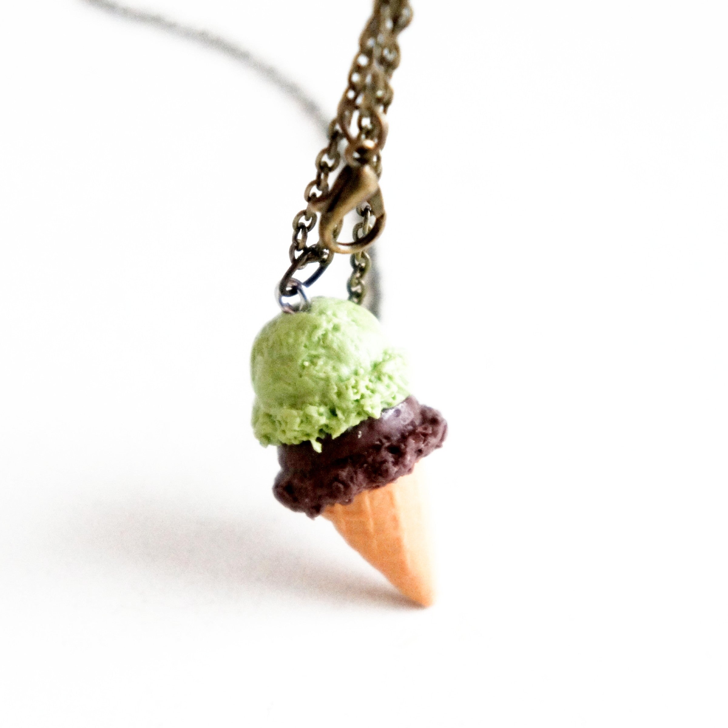 Green Tea Chocolate Ice Cream Necklace - Jillicious charms and accessories