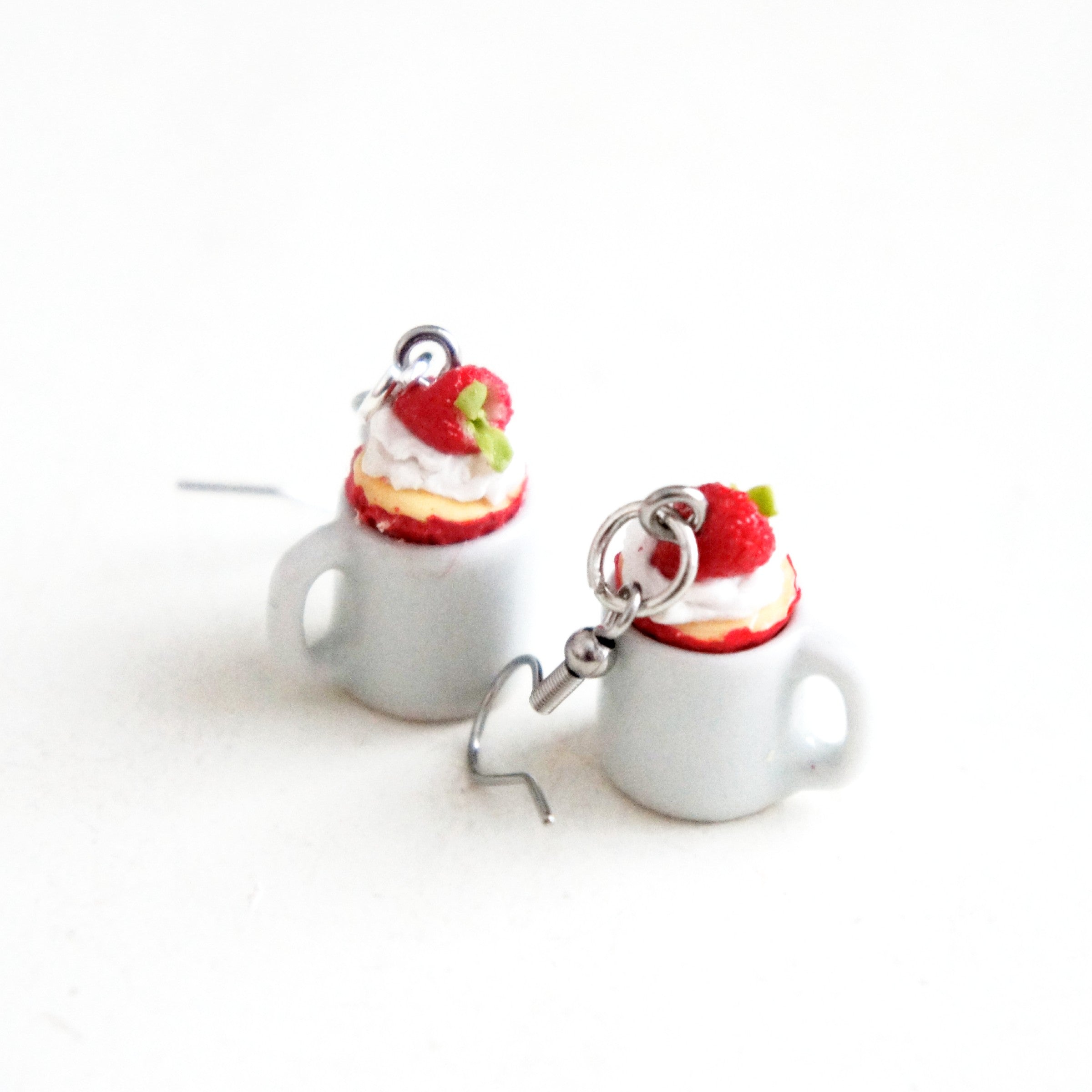Strawberry Shortcake Cups Earrings - Jillicious charms and accessories