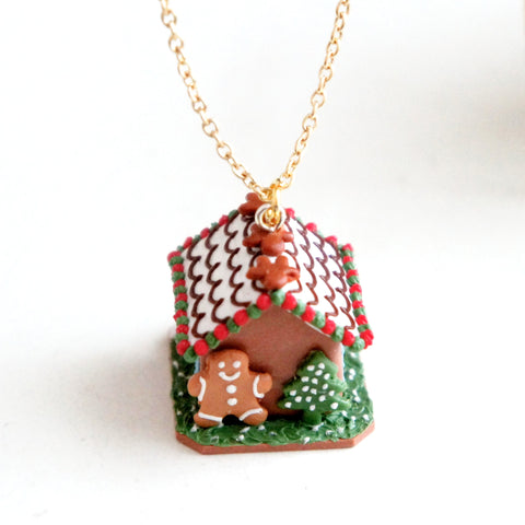 Gingerbread House Necklace - Jillicious charms and accessories