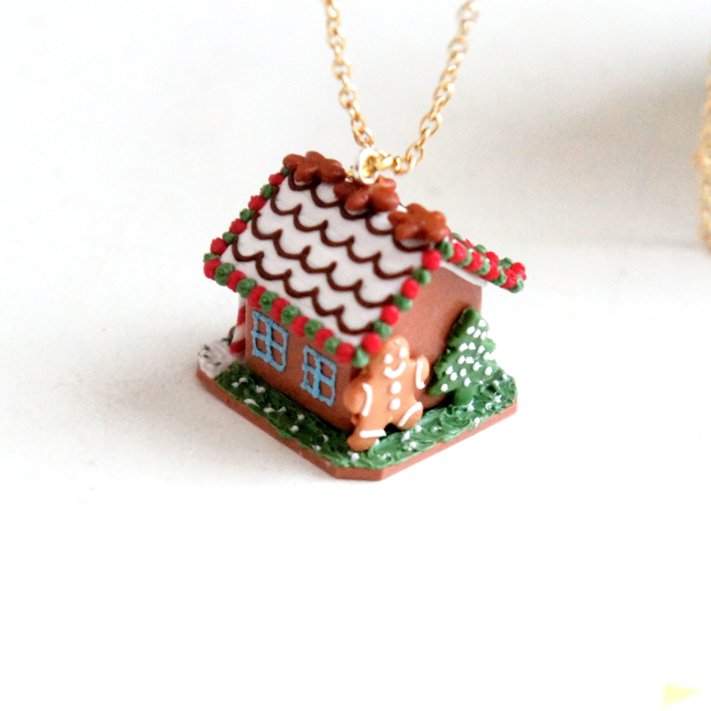 Gingerbread House Necklace - Jillicious charms and accessories