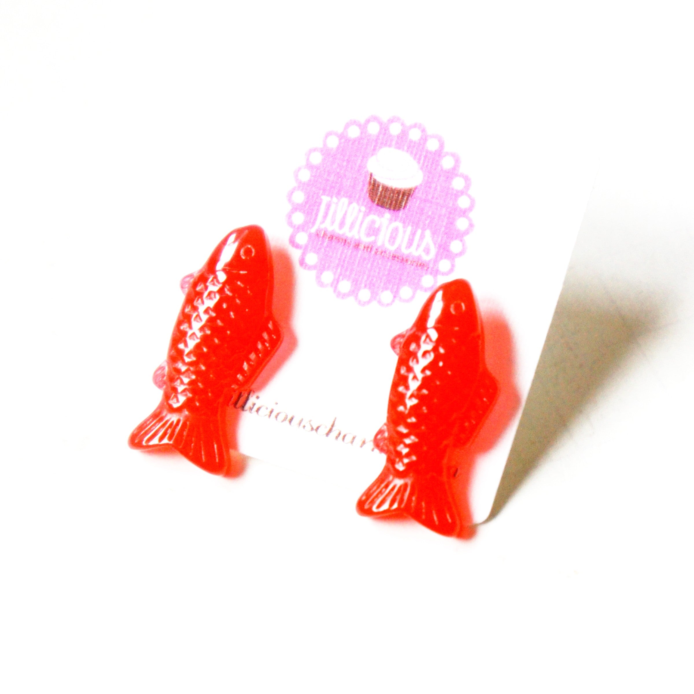 Swedish Fish Stud Earrings - Jillicious charms and accessories