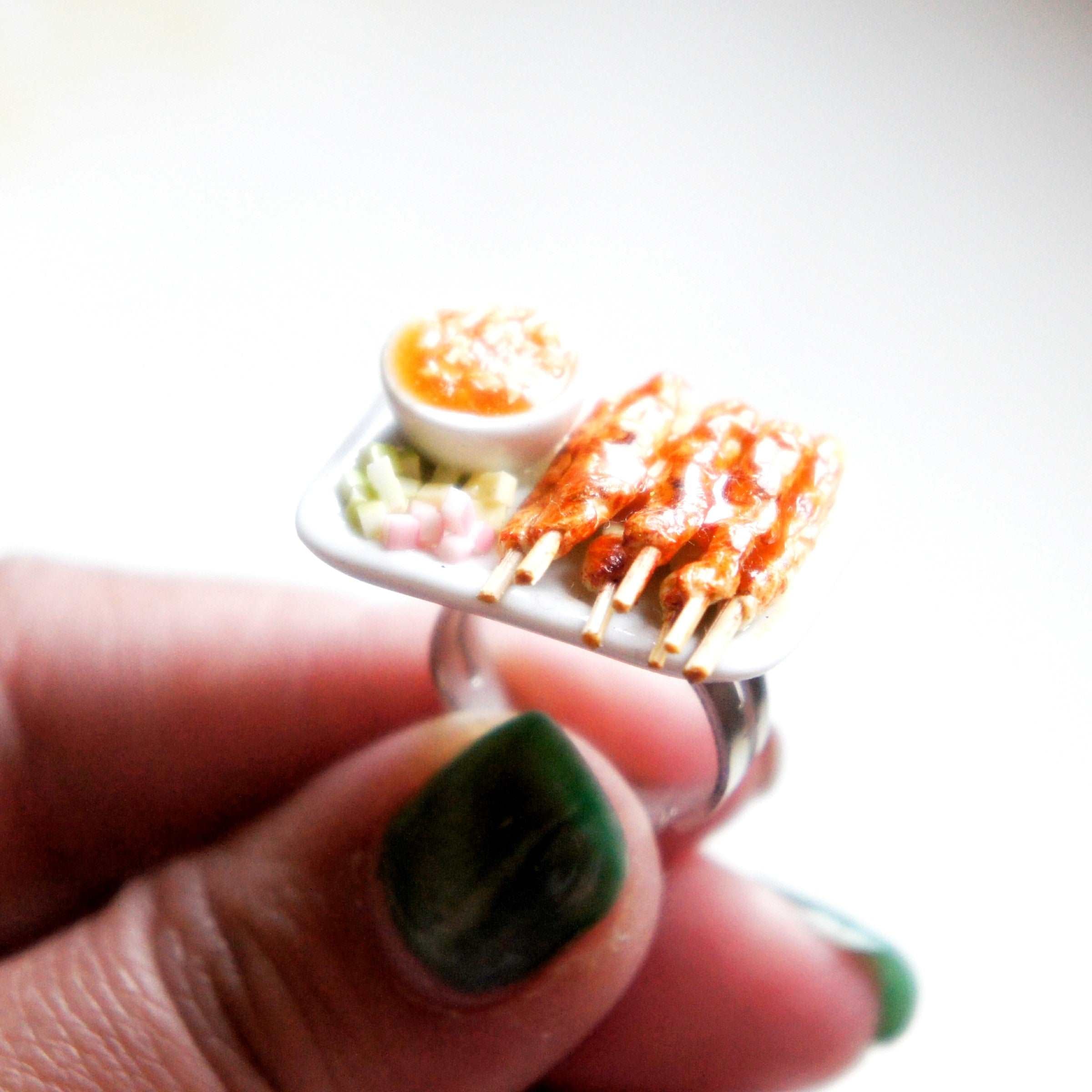 Chicken Satay RIng - Jillicious charms and accessories