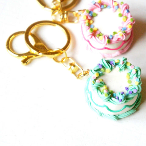 Birthday Cake Keychain - Jillicious charms and accessories