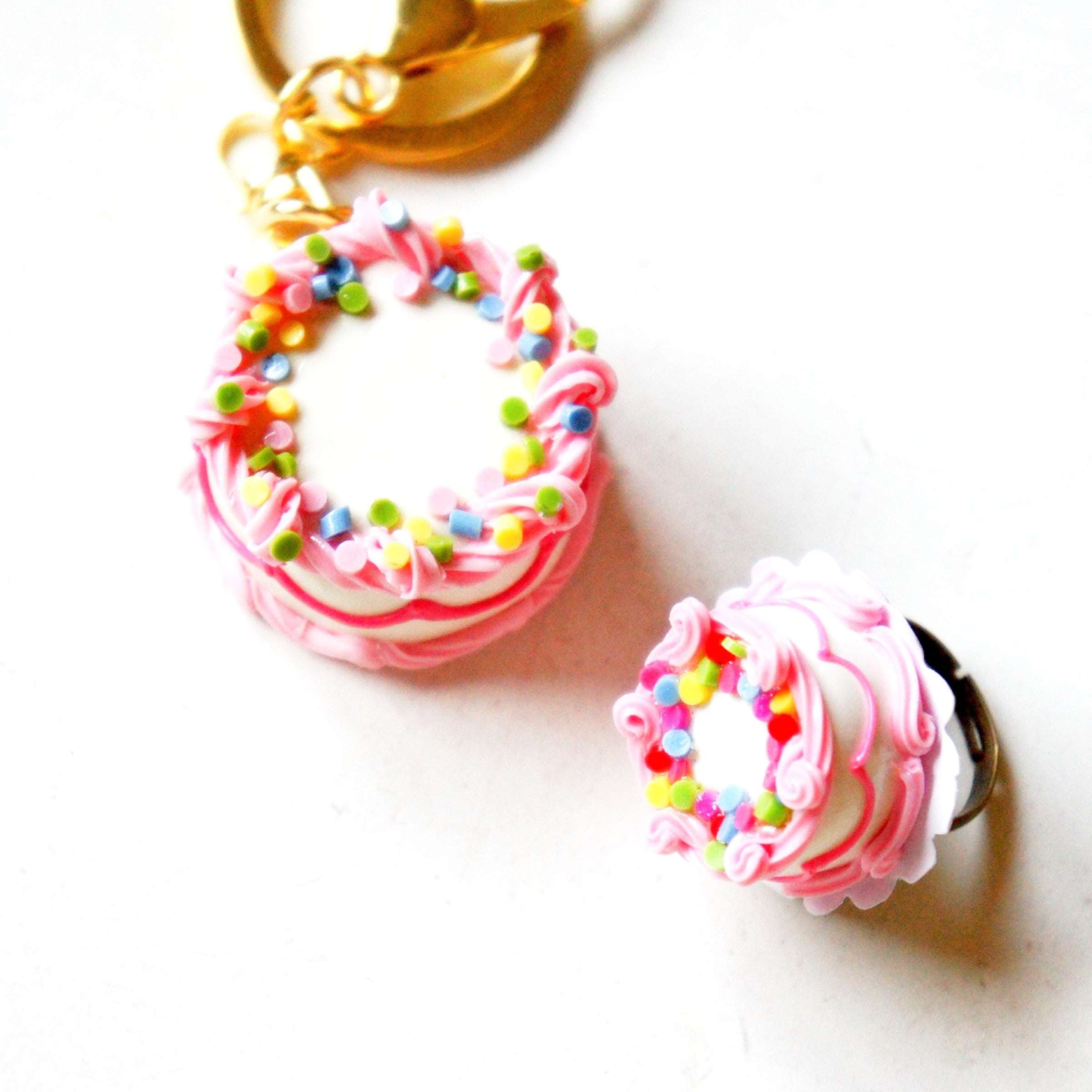 Birthday Cake Keychain - Jillicious charms and accessories